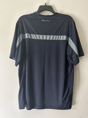 Champion Double Dry Short Sleeve Men’s Tee Shirt – GREY & NAVY LARGE Workout Gym