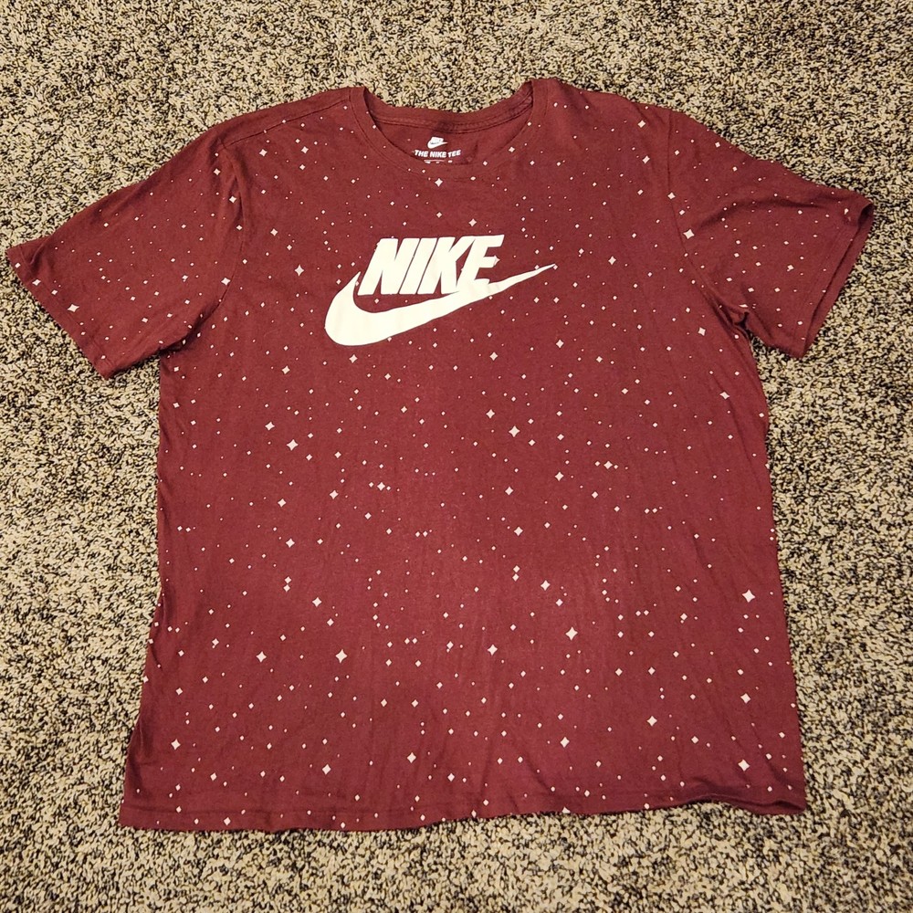 Nike Star AOP T-Shirt Dark Team Red/Light Bone Men’s XL