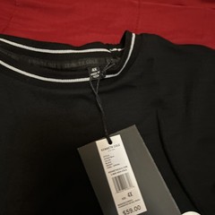 NWT Kenneth Cole New York Men’s Black Big & Tall 95% Cotton T-Shirt Size 4X