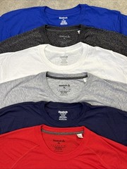 Reebok Men’s Short Sleeve 6 Pack New T-Shirt, Size SMALL (6 Colors Pack)