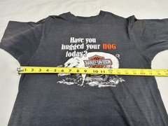 VTG 80’s Harley Davidson T-Shirt Have You Hugged Your Hog Today Sz M 2 Sided