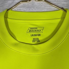 Dickies Hi-Visibility T-Shirt Yellow Mens Large Yellow Reflective Work Shirt