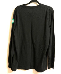 Bella Canvas Mens XL Black Long Sleeve Crew Neck T Shirt Heather CVC