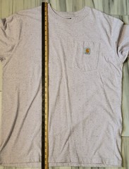 L Carhartt K87 V39 Loose Fit Heavyweight Short-Sleeve Pocket Amethyst Fog Nep