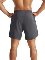 NELEUS Men’s 2 in 1 Running Shorts with Medium, 6070 Black/Grey,2 Pack