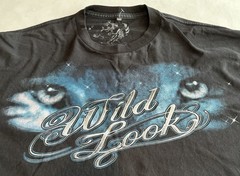 Wild Look Wolf Double Sided Backhit T Shirt L/XL Black