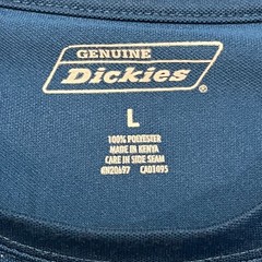 Dickies Shirt Mens Large Blue Genuine Long Sleeve Pocket Performance Tee 5940