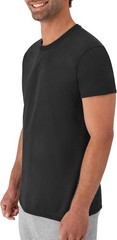 Hanes T-Shirt, 7-Pack, Moisture-Wicking T-Shirt Undershirts, Black – 7 Pack