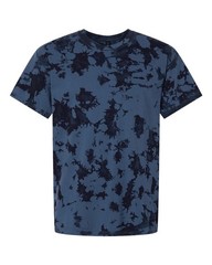 Peaches 100% Ringspun Soft Cotton LaMer Over-Dyed Tee, Crinkle Tie Dye, T-Shirt