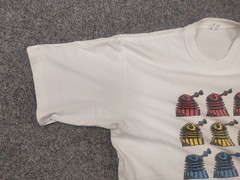 Vintage 1991’s Heat Set Doctor Who at Momi Graphic Logo White Shirt Tee Promo