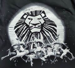 NWT Disney The Lion King Glitter Gazelle T. Black T Shirt ~Shiny, Silver~Large