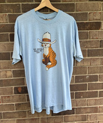 Vintage Arizona Cowboy Cat T Shirt XL Made In USA Funny Graphic Tee