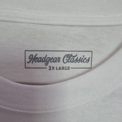 Headgear Classics White Graphic Print Men’s 2XL Crew Neck Short Sleeve T-Shirt
