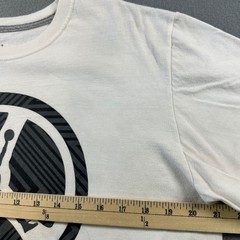 Jordan Brand Mens White Jumpman Logo Graphic T-Shirt Size Large L Cotton Tee