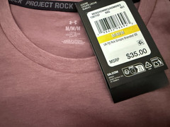 Under Armour Project Rock Branded T-Shirt Mens Sz M/ L/ XL/ 2XL Maroon Mist New