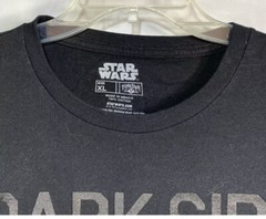 Star Wars T-Shirt Darth Vader, Dark Side #77 Black Cotton T Shirt Men’s Size XL.