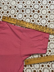 Vtg Retro Fruit Of The Loom Blank Pink T-Shirt Single Stitch USA L Cotton As Is