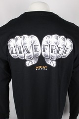 Ariat Men’s Rebar Cotton Strong Bare Knuckle Live Free Pocket T Shirt Black
