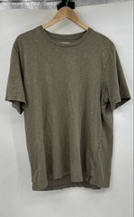 1901 Olive Short Sleeve Light Weight T Shirt Men’s Large 100% Cotton