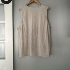 Banks Journal Men’s XL 100% Organic Cotton Primary Tank Top Soft Bone/Beige Hue
