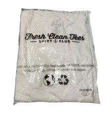 Fresh Clean Tees Threads Mens Short Sleeve Crewneck T-Shirt Black White Blue