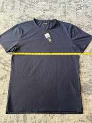CUTS AO Split-Hem Shirt Mens L Blue Pyca Pro Stretch Athletic Tee NWT