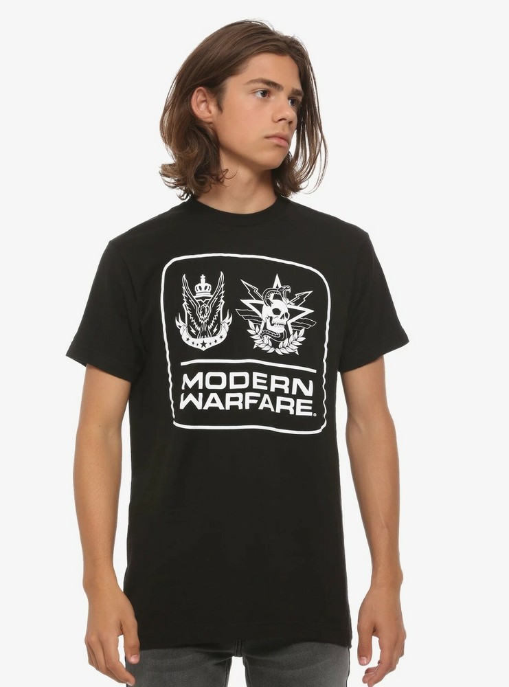 Hot Topic Call Of Duty Mens Modern Warfare Faction Icons Shirt New S, M, L, 2XL