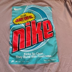 Nike Mens Large Pink Kicks So Clean Ultra Drip Graphic Loose Fit Crewneck