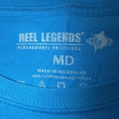 Reel Legends woman’s Medium Turquoise Sea Turtle Graphic T-Shirt EUC