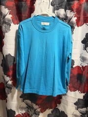Vintage Russell Athletic USA Made Teal Long Sleeve T Shirt Large