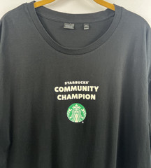 Starbucks Employee Uniform Shirt 3XL Black Organic Cotton Work Partner Tee