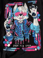 T-shirt “Drop The Bass” Black Tree With 100% Cotton