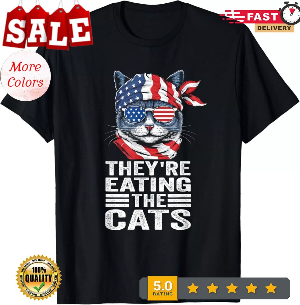 2025/Retro Vintage They’re Eating The Dogs The Cats The Pets T-Shirt