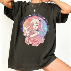 Sailor Moon Retro 90S Anime Graphic T Shirt Summer Cotton Men Women Tee Streetwe