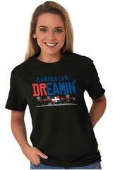 Dominican Republic Flag Colors Caribbean Womens or Mens Crewneck T Shirt Tee
