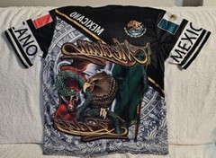 MEXICAN PRIDE MEXICANO FLAG EAGLE SNAKE CACTUS AZTEC MEXICO T-SHIRT SHIRT