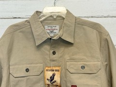 NWT Buckhorn River Men Brown Long Sleeve Thermal Waffle Knit Henley Shirt Size L