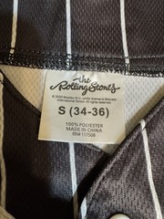 Rolling Stones Baseball Jersey Shirt Small S Black Pinstripe Tongue Logo Band
