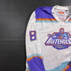 T Post Jersey Mens Small White Hockey Bartender Cirkus Norrland Swedish Festival