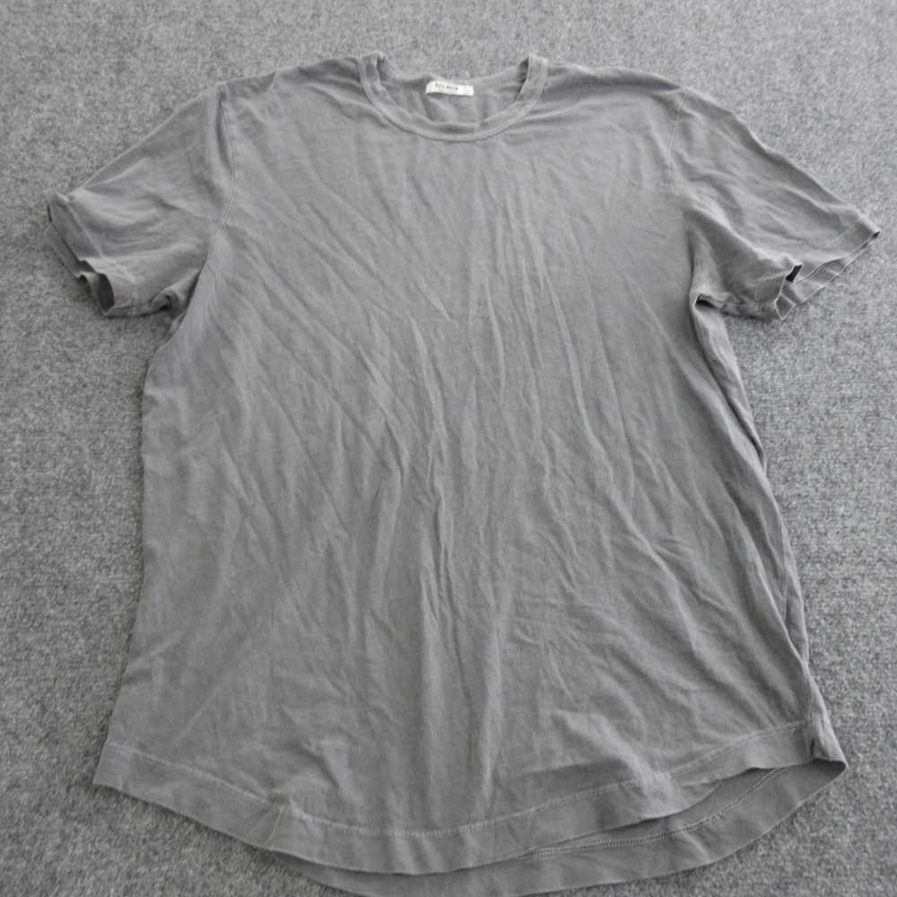 Buck Mason Shirt Mens Large Gray Short Sleeve Crewneck Tee Made USA Casual Top