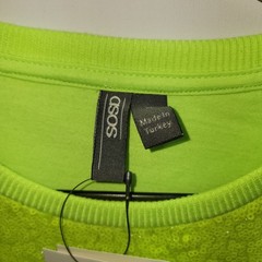 ASOS DESIGN Festival Co-ord Relaxed T-Shirt Neon Sequins Size XL Men’s NWT