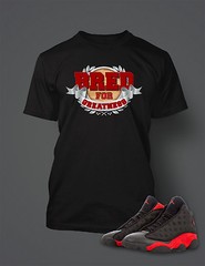 Men’s Big & Tall Bred for Greatness Graphic Sneaker Tee Shirt to Match J13 Shoe