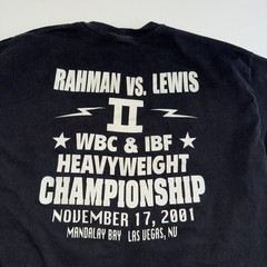 Vintage Hasim Rahman Vs Lennox Lewis 2 Boxing T-Shirt Adult L/XL Black 2001