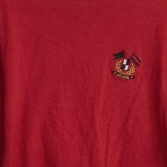 Vintage Ivy Crew Red Embroidered Crest T-Shirt Size XL