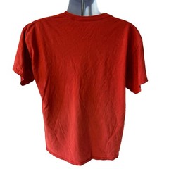 The Rock Dwayne Johnson WWE Shirt Men Large Red Short Sleeve Face Profile