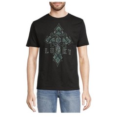 Way To Celebrate Medium St. Patricks Day Men’s Celtic Cross Graphic Tee Black
