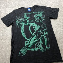 Green Lantern Shirt Mens 2XL Black DC Comics Superhero Graphic Tee Cement Power