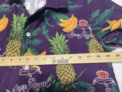 CROWN ROYAL Size S Mens s/s button up tropical pattern shirt Hawaiian Shirt