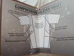 NEW! CCW Tactical Holster Shirt for Concealed Carry – Crew Neck, White Size XL
