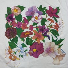 Vintage Flower Nature T Shirt Adult XL Outdoor Colorful Garden 90s USA Floral